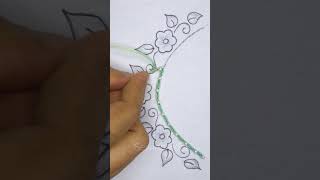 So much pretty pearl neck embroidery tutorial for dresses shorts trending embroidery cute [upl. by Neenahs]