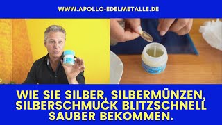 Wie Sie Silber Silbermünzen Silberschmuck blitzschnell sauber bekommen [upl. by Scrivings501]