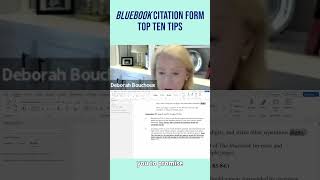 VPGs Ondemand Course BlueBook Citation Form with Deborah Bouchoux Esq [upl. by Spearing]