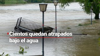 Bogotá bajo el agua  Fuerte inundación deja a cientos de personas atrapadas en sus vehículos [upl. by Declan]