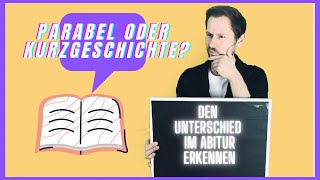 DeutschAbitur 2024 Kurzgeschichte und Parabel nicht verwechseln [upl. by Anwahsar]