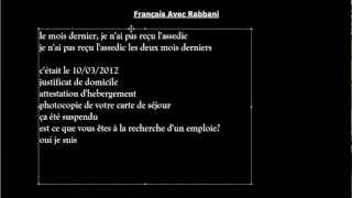 Français avec Rabbani TP n° 5 AssedicPôle emploie [upl. by Novyar]