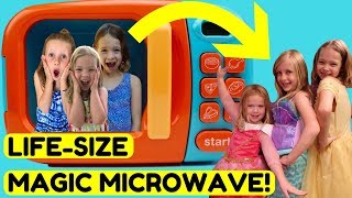 HUGE Magic Microwave with Real Life Princesses [upl. by Epul]