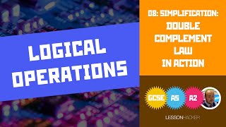 8 Double Complement Law  Boolean Simplification  WJEC EDUQAS Computer Science  Logic amp Algebra [upl. by Joselow518]