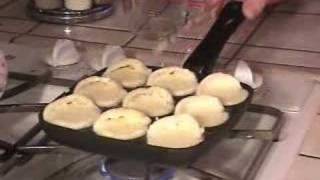 Making Aebleskiver Danish Pancakes with Arne [upl. by Nnyleuqaj998]