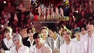 13 TWICETEEN Seventeen Mingyu amp Seungkwan reaction to Twice  Feel Special at 2019 MAMA in Japan [upl. by Bauer317]