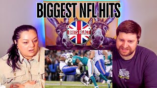 BRITS REACT  Biggest NFL Hits  BLIND REACTION [upl. by Crespo]