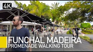 Funchal Madeira Portugal Complete Promenade Walk [upl. by Huai]