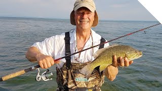 Wading and Crankbaiting for Smallmouth Bass  Boatless Angling at its Best [upl. by Ecart279]