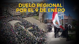 Declaran día de duelo en Puno por el 9 de enero e izan la bandera a media asta pero sin autoridades [upl. by Carlye817]