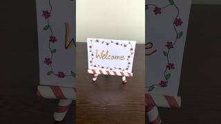 Easy Straw easel tutorial easy craft ideas cute [upl. by Warfold]