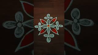 Small kolam design with dots rangoli easyrangoli shorts kolam youtubeshorts trending viral [upl. by Lleret]