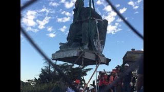 Watch the historic moment Rhodes statue fell at UCT [upl. by Bernetta676]