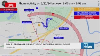 Cell phone movement shows where Jose Ibarra Laken Riley were minutes before killing [upl. by Anicart765]