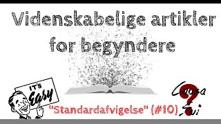 Videnskabelige artikler for begyndere 10 quotStandardafvigelsequot [upl. by Even]