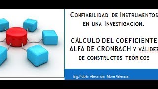 Confiabilidad Instrumentos InvestigaciónAlfa Cronbach SPSS Constructos Componentes Principales [upl. by Robson174]