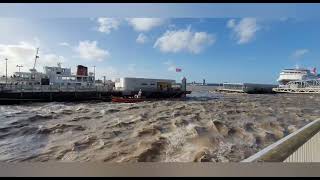 STORM ASHLEY OTTERSPOOL PROMENADE AND LIVERPOOL PIER HEAD 🌀🌩⛈️🌀 [upl. by Caresa577]