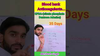 Blood bank anticoagulants  blood bank  shorts trend viral [upl. by Burnie]