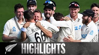 BLACKCAPS Win By 1Run in Thrilling Finale  DAY 5 HIGHLIGHTS  BLACKCAPS v England  Wellington [upl. by Norvun]