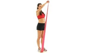 Shoulder exercise  front raise with band [upl. by Eob]