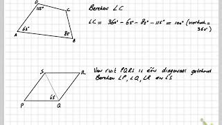 Hoeken berekenen in een vierhoek [upl. by Ezzo]