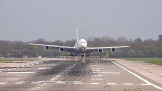 Emirates Airbus A380 Diversion from Glasgow to London Gatwick Airport due to Storm Kathleen [upl. by Ainirtak]