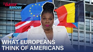 Leslie Jones Can’t Believe What Europeans Think of Americans  The Daily Show [upl. by Yrovi]