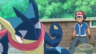 Ashs Greninja vs Alains Mega Charizard X Second Match  Pokemon XYampZ [upl. by Kissel]