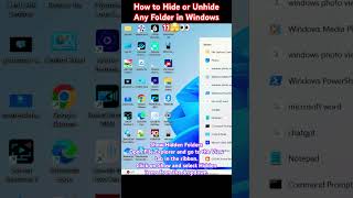 How to Hide or Unhide Any Folder in Windows 11 [upl. by Anoiuq]