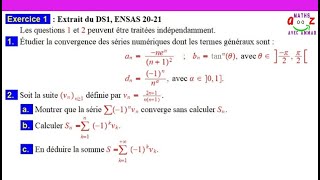 Exercice corrigé  Convergence et somme dune série numérique [upl. by Demahum]