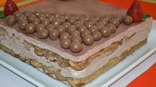 تيراميسو بالشوكولا بدون بيض tiramisu au chocolat sans oeuf [upl. by Wehner]