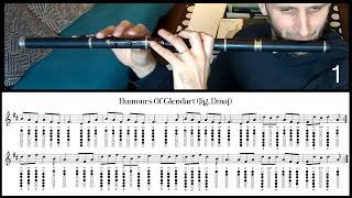 Tuto Irish  Flute Humours Of Glendart Jig Dmaj [upl. by Oreves]