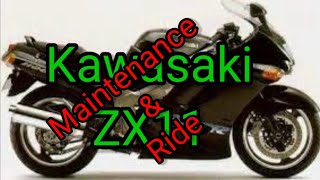 Kawasaki ZX11 Maintenance and ride [upl. by Eceinej]