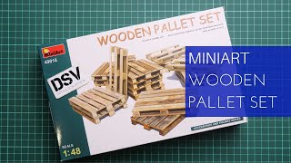 Miniart 148 Wooden Pallet Set 49016 Review [upl. by Darrej]