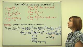 Neke važnije granične vrednosti II deo  Matematika IV [upl. by Jaddo]