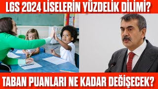 LGS 2024 Liselerin yüzdelikleri nasıl olacak Taban puanları ne kadar düşecek [upl. by Eirolam717]