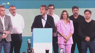 Sergio Massa reconoce triunfo de Javier Milei en presidenciales de Argentina [upl. by Raddi494]