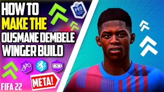 FIFA 22 PRO CLUBS  THE MOST OVERPOWERED 5⭐5⭐WINGER BUILD 👑⚡OUSMANE DEMBELE RECREATION BUILDFACE [upl. by Andras]