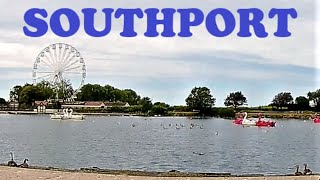 SOUTHPORT Walking Tour Hotels Kings Gardens Marine Lake Merseyside 🇬🇧 England UK [upl. by Sekyere316]