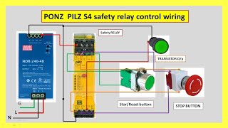 safety relay tutorial pilz ponz s4 pilz relay electrical wiring demonstration pilz pilzs4 [upl. by Avon]