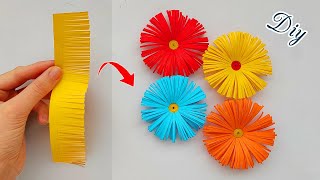 How To Make Easy Paper Flowers 🌸 DIY Paper Flower Craft Ideas Tutorial [upl. by Tully289]