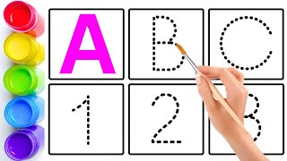 ABC Alphabets Writing for kids and toddlers  1234 numbers counting 1to100 1to20 [upl. by Redienhcs]