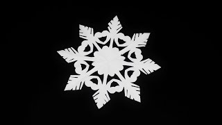 How to Make a Simple and Easy Paper Cutting Snowflake  Design Christmas Window Decoration 828 [upl. by Stralka104]