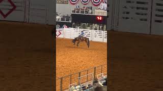 Stetson Wright winning the Saddle Bronc riding with 875 in Fort Worth [upl. by Vail372]