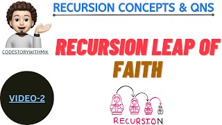 Recursion Leap Of Faith  Examples  Recursion Concepts And Questions  Video 2 [upl. by Irved]