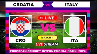 Croatia vs Italy T10 Live Cricket  European Cricket International Spain English Commentary [upl. by Eisse99]