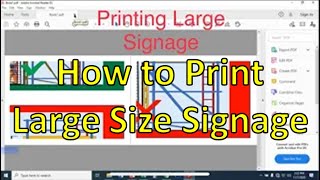 How to Print Large Size Signage from small signage safety sign signage signs construction [upl. by Milks355]