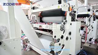 Automatic transfer folding machine V fold interfold glue laminated hand towel line [upl. by Uela544]