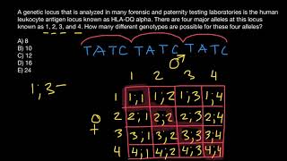 How to calculate number of genotypes possible for one locus [upl. by Htaek]