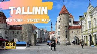 Tallinns Old Town Estonia  Walking Tour 4K April 2022 [upl. by Bala]